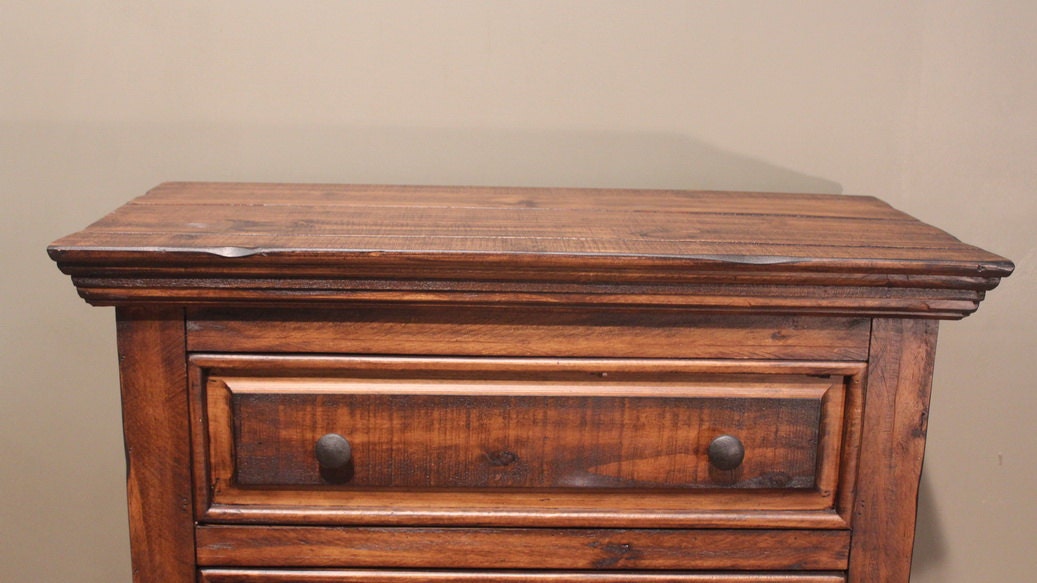 Rustic Solid Reclaimed wood Highboy Dresser 5 drawer Chest
