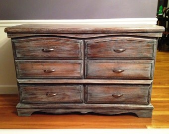 Weathered oak dresser