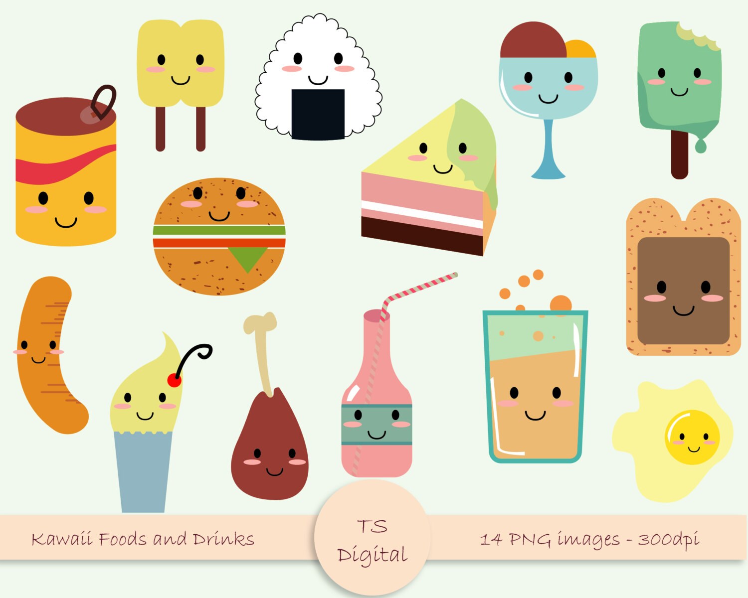 Kawaii food and drink clipart cute baby kids clip by 