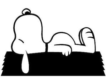 Sleeping Snoopy decal vinyl window bumper Peanuts by StickerShop24