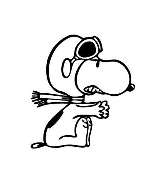 Snoopy Aviator decal vinyl window bumper Peanuts by