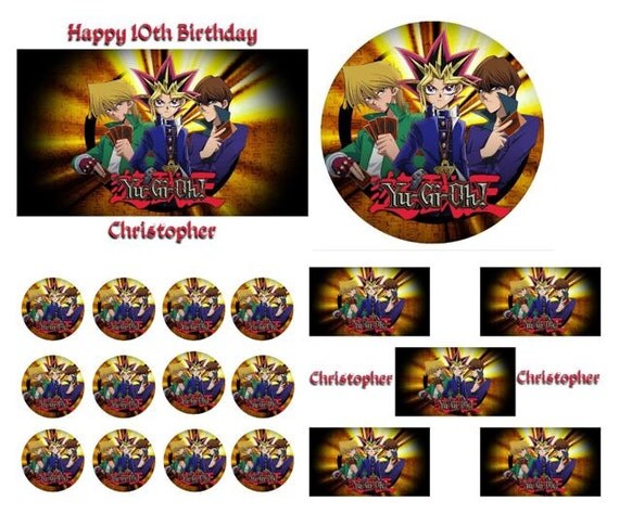 YU-GI-OH Birthday Cake Frosting Edible by WilsonsImagingandIT