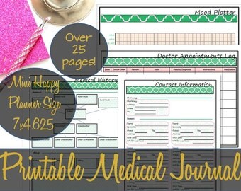 Medical and Health Printables A5 Size Half Sheet Doctor Log