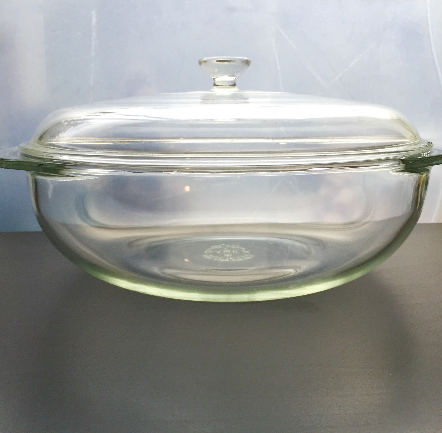 Round Casserole Dish Round 026 Clear Glass with Lid
