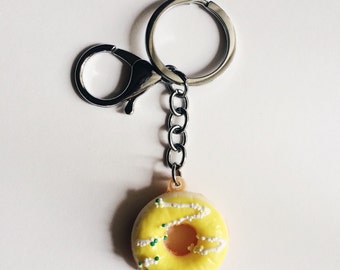 plush donut keychain