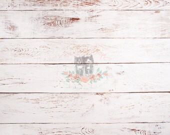 Vinyl Backdrop - Photo Backdrop - Photography Backdrop - Product Photography - Wood Backdrop - White Wood 003w - Print To Order - 2ft x 2ft