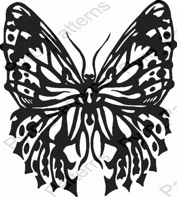 Pyrography Wood burning Butterfly Pattern Printable Stencil