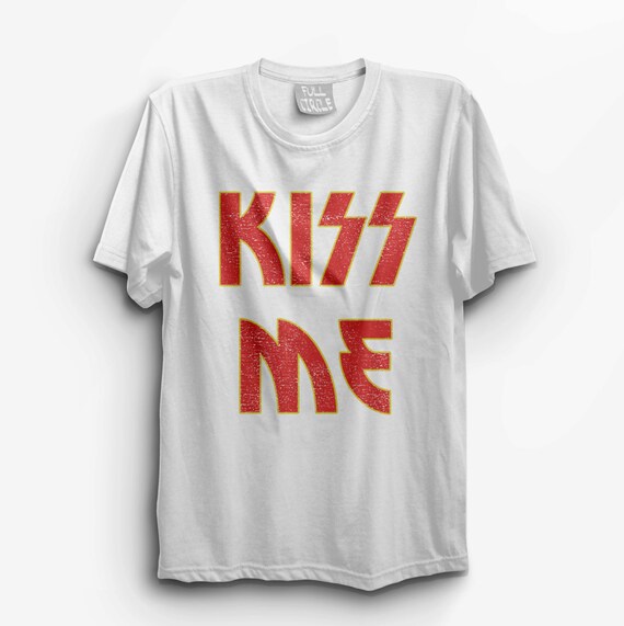 Kiss Me Kiss Band Font T Shirt Womens Graphic by FULLCIRCLEWEAR