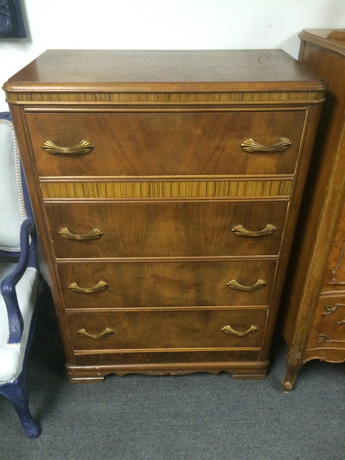 1930’s Waterfall Tallboy Dresser – Haute Juice