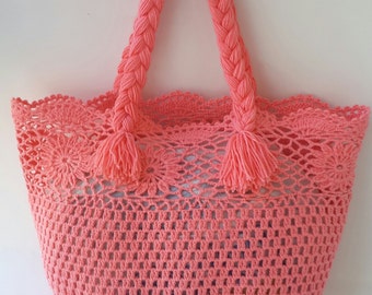 Women bag, Crochet Bag, Knitted beach Bag, Handmade Bag, Crochet shopping bag,Crochet Beach Bag, Shoulder bag, Handmade beach bag, Girl bag