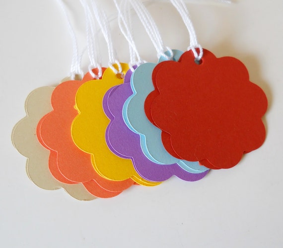 Gift Tags Flowers Flower Shaped Gift Tags by HDPaperBoutique
