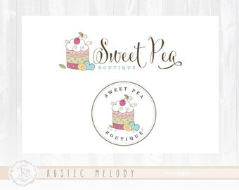 Cupcake logo for a cake shop in pastel shades