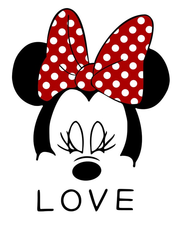 Minnie Mouse Love Svg Layered Svg Cut File