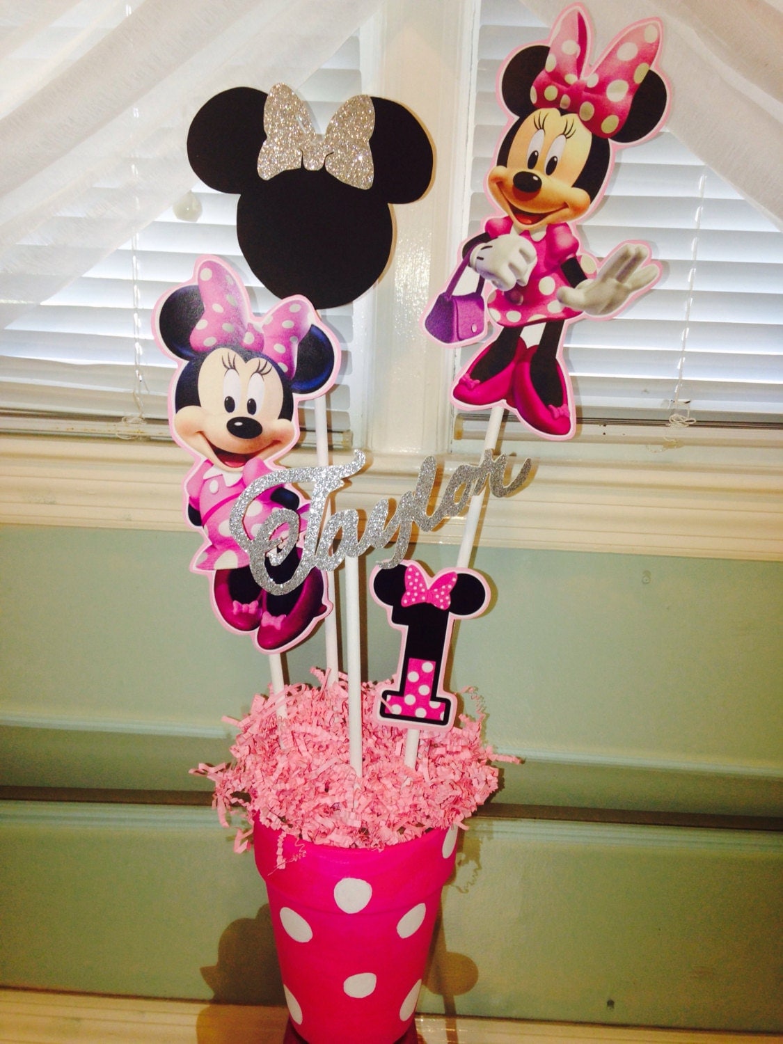 Minnie Mouse Birthday Centerpiece Custom Centerpiece