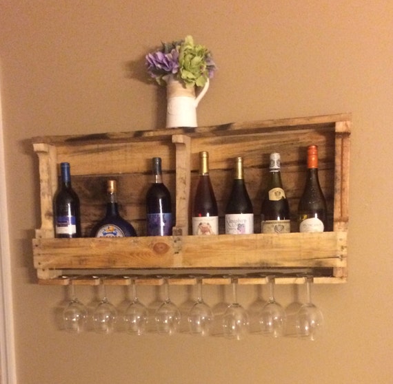 Wine Rack Pallet Wood Unfinished