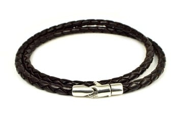 black leather bracelet womens silver bracelets etsy