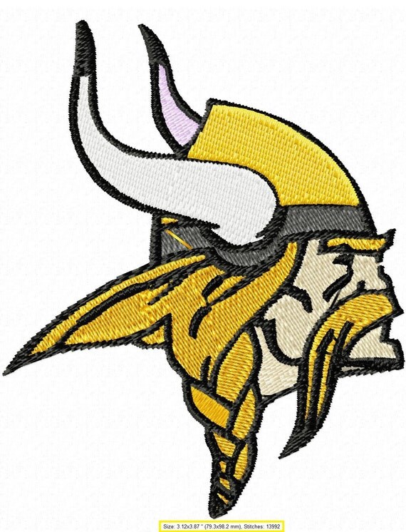 Minnesota vikings embroidery machine patterns designs digital