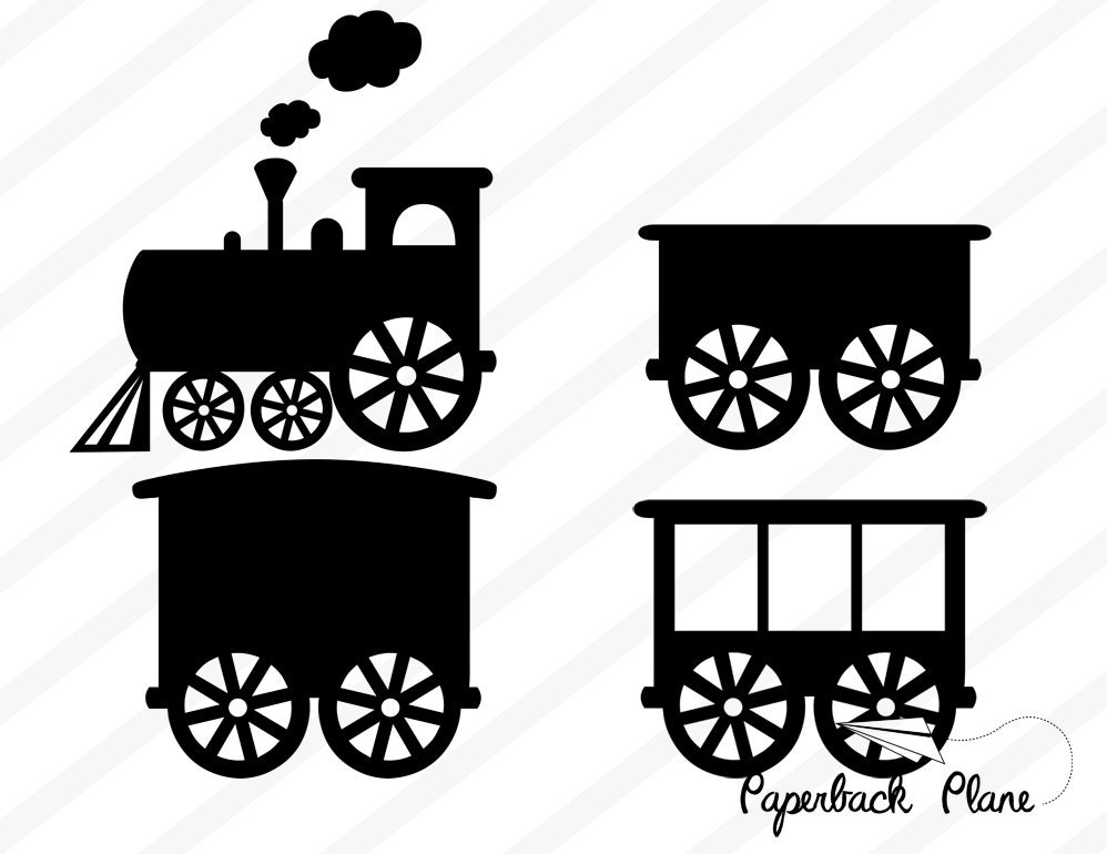 Download Train SVG PNG Cut Files for use with Silhouette Studio