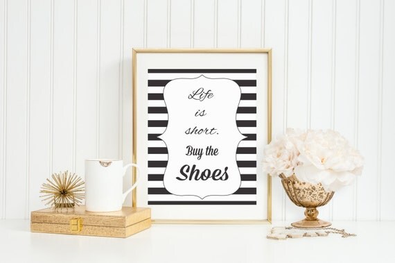 Black and White Striped Funny Quote Printable Instant
