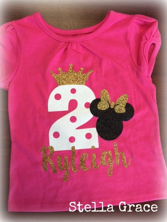 Minnie Mouse Birthday Shirt By Stellagracedesigns4u On Etsy 5087