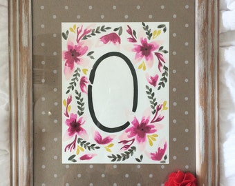 Items Similar To Floral Initial Handkerchief ~ Personalized On Etsy