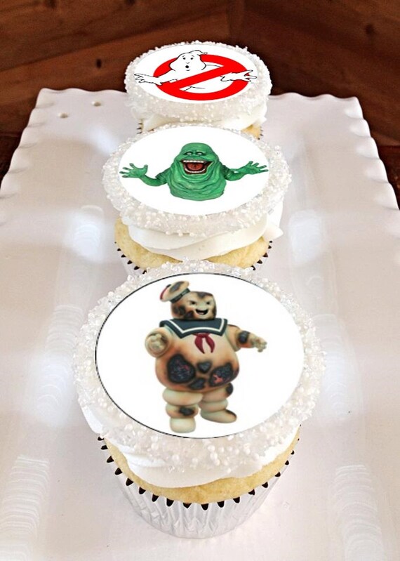 12 Edible Ghostbusters Cupcake Toppers by RandysFunShop on ...