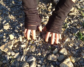 Fingerless Gloves Extravagant Black gloves Black cotton gloves Black gloves Avant-garde gloves men gloves hand-cut rough