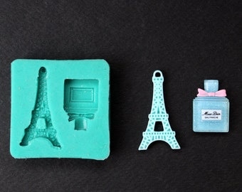 Eiffel Tower Silicone Mold Perfume Mini Silicone Mold Paris Sugarcraft Cake Decorating Fondant fimo mould