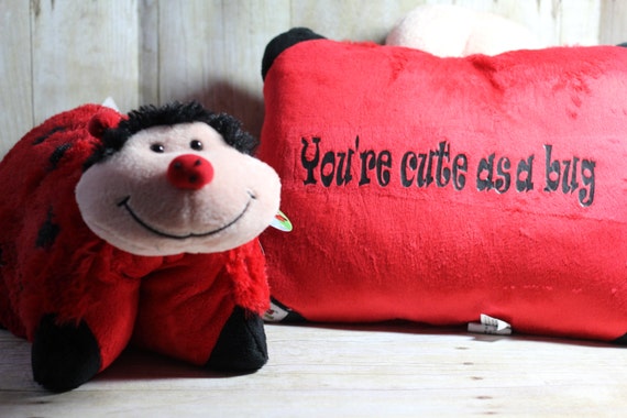 Personalized Lady Bug Pillow Pet-Customized lady bug Pillow