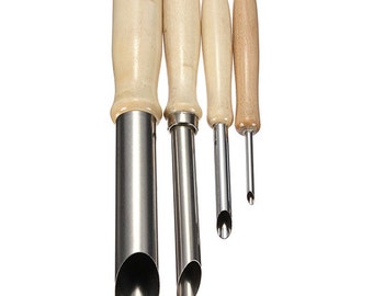 4-Piece Clay Hole Cutters Clay Pottery Sculpture Modeling Tool Set Wax Art Tools