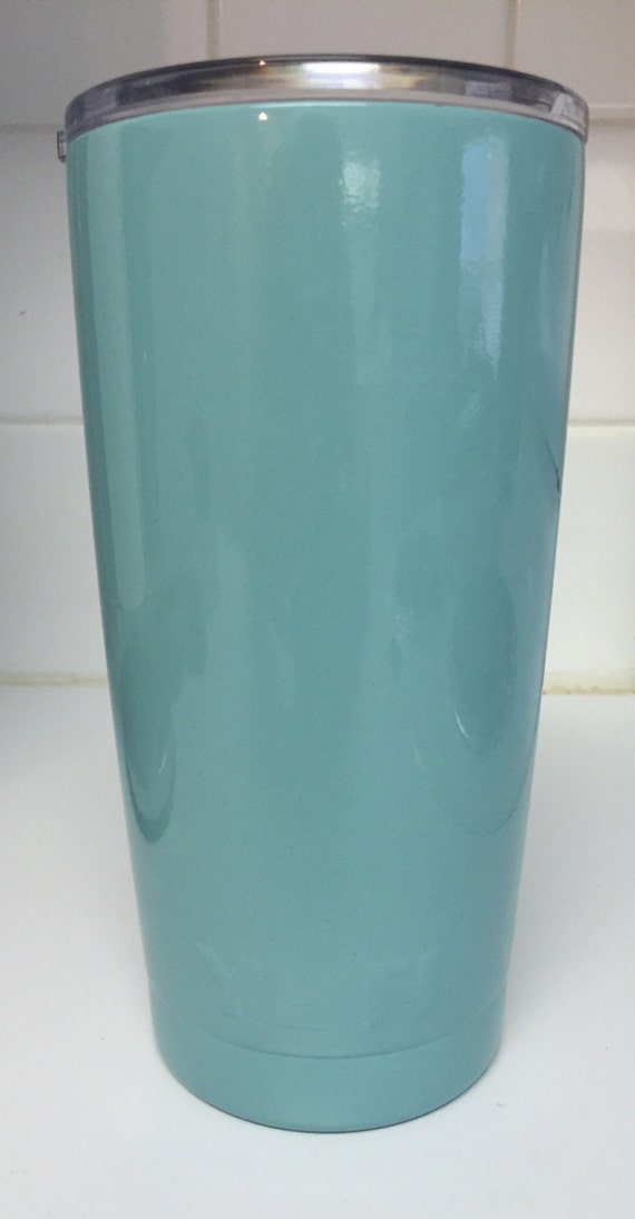 20oz Yeti Cup Powder Coated Blue With Custom Monogram