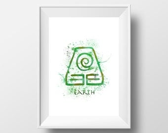 Avatar, The last airbender, Aarde, Print *Instant Download*