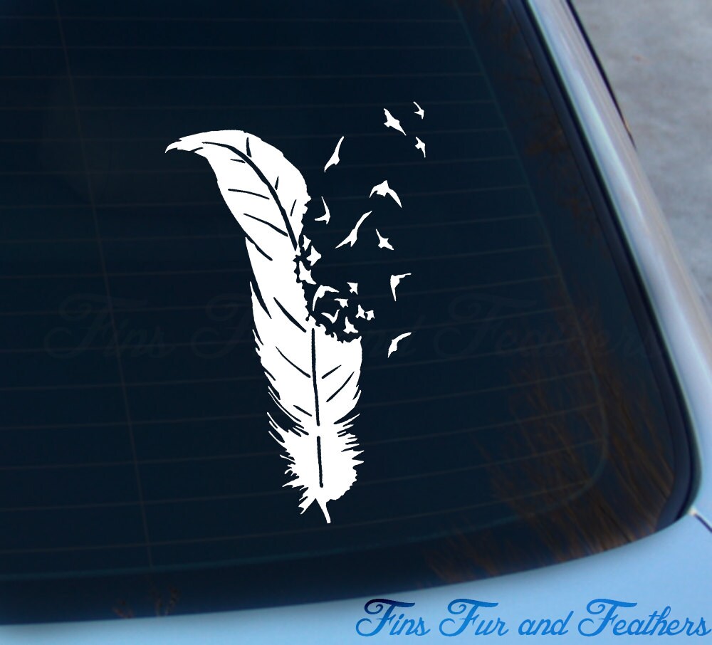 Feather and Birds Decal Feather Decal Birds Freedom