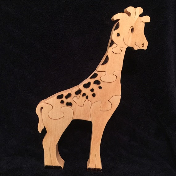 Items similar to Giraffe scroll saw puzzle safari theme on Etsy