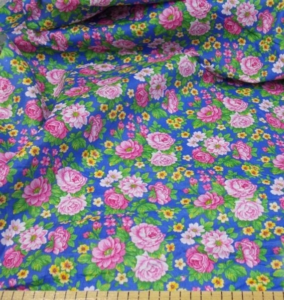 5 Yards Vintage Russian Cotton Fabric by RetrovilleLoveRetro