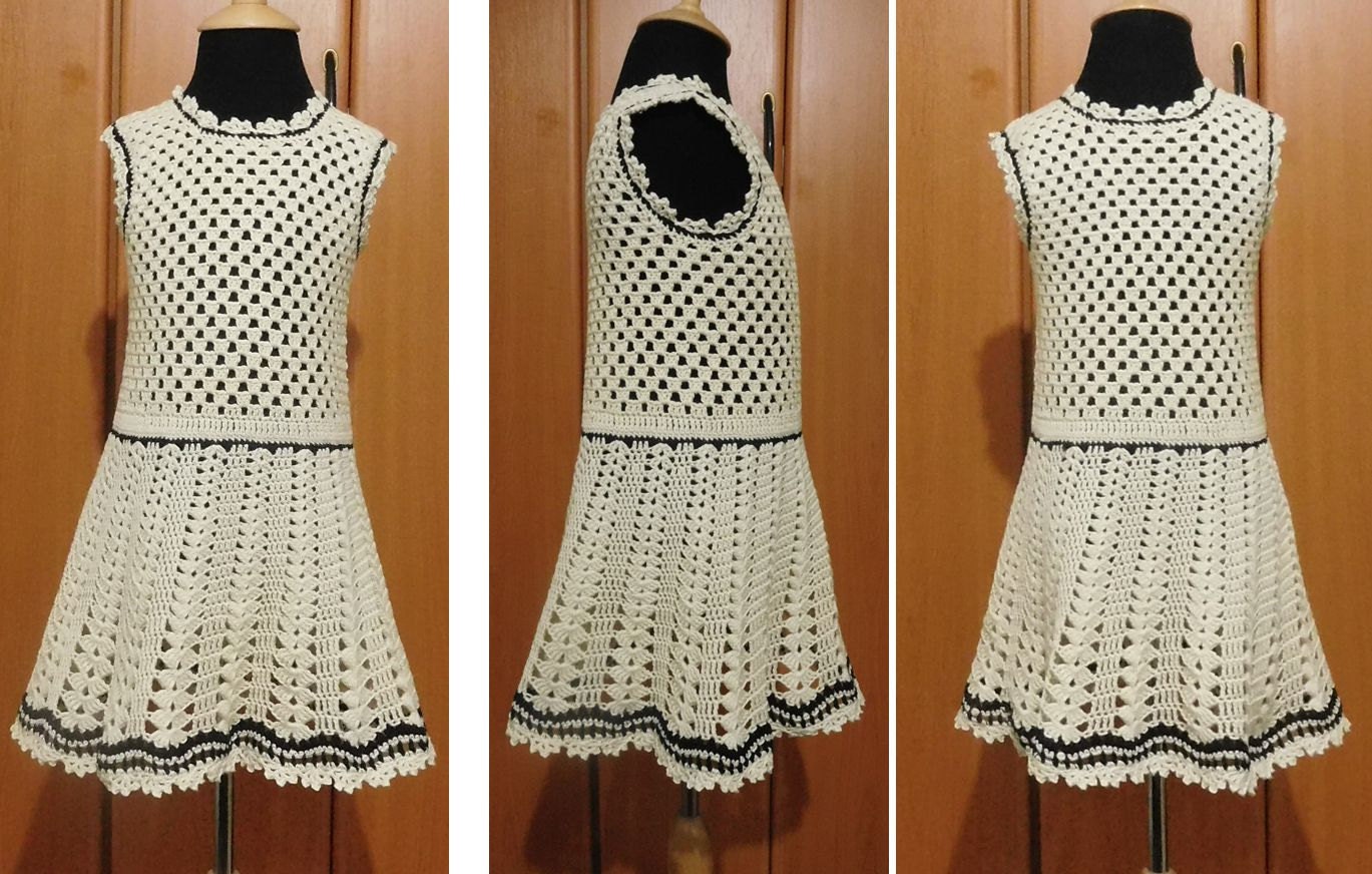 16008 MADE TO ORDER Dress for girls Crosheted handmade dress