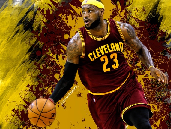 Lebron James Cleveland Cavaliers Poster by SportsDesignbyJoanna