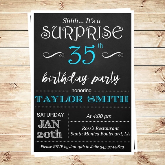 Surprise Adult Birthday Invitations 14