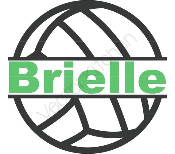 Split Volleyball Frame for Name Monogram Just Spike it ...