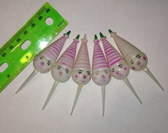 Vintage Clown Cupcake Picks Set of 6