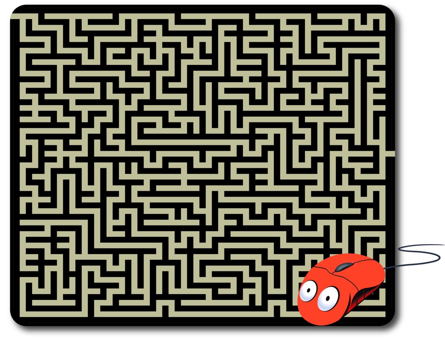 Maze game Mouse mat Computer Mouse pad Gift for student Best
