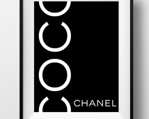 Popular items for coco chanel wall art on Etsy