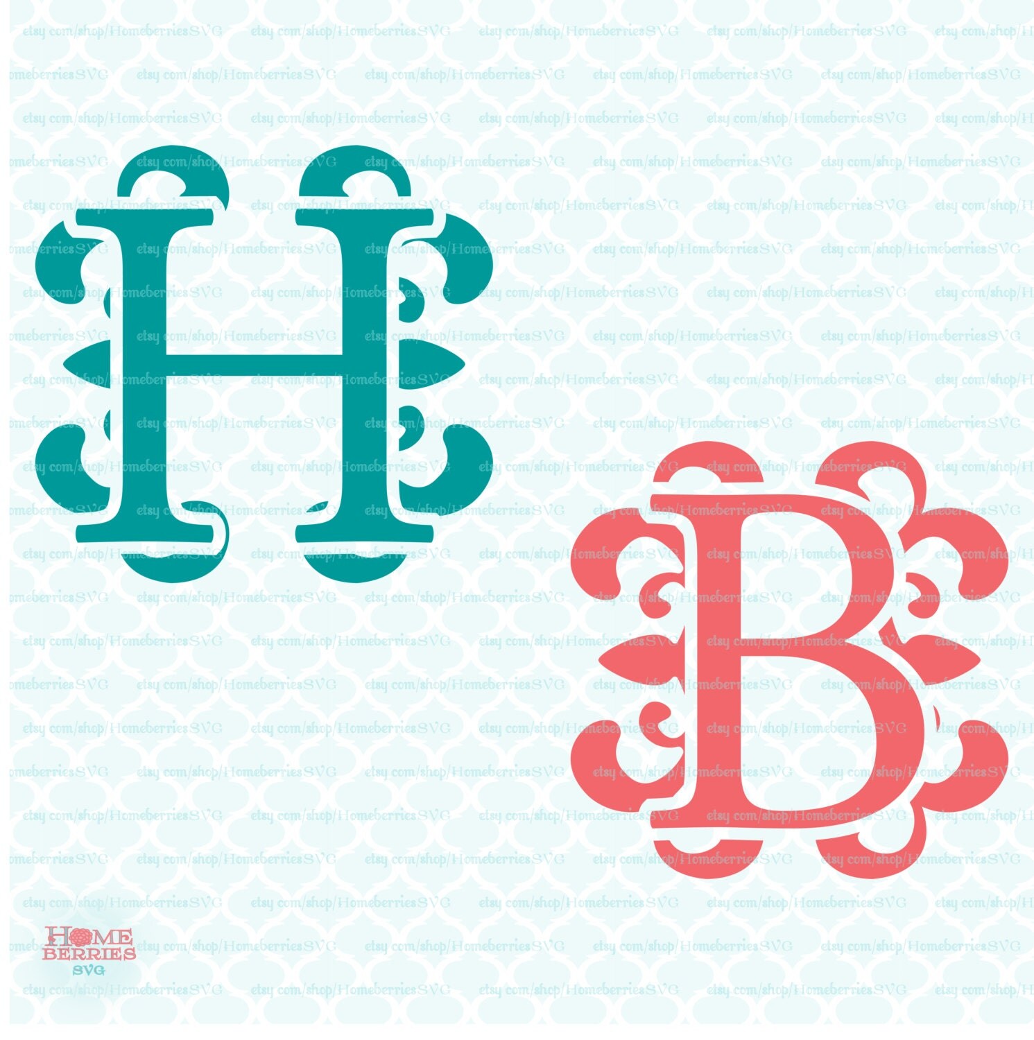 Download Monogram Initials Svg Monogram svg Royal font svg Regal font