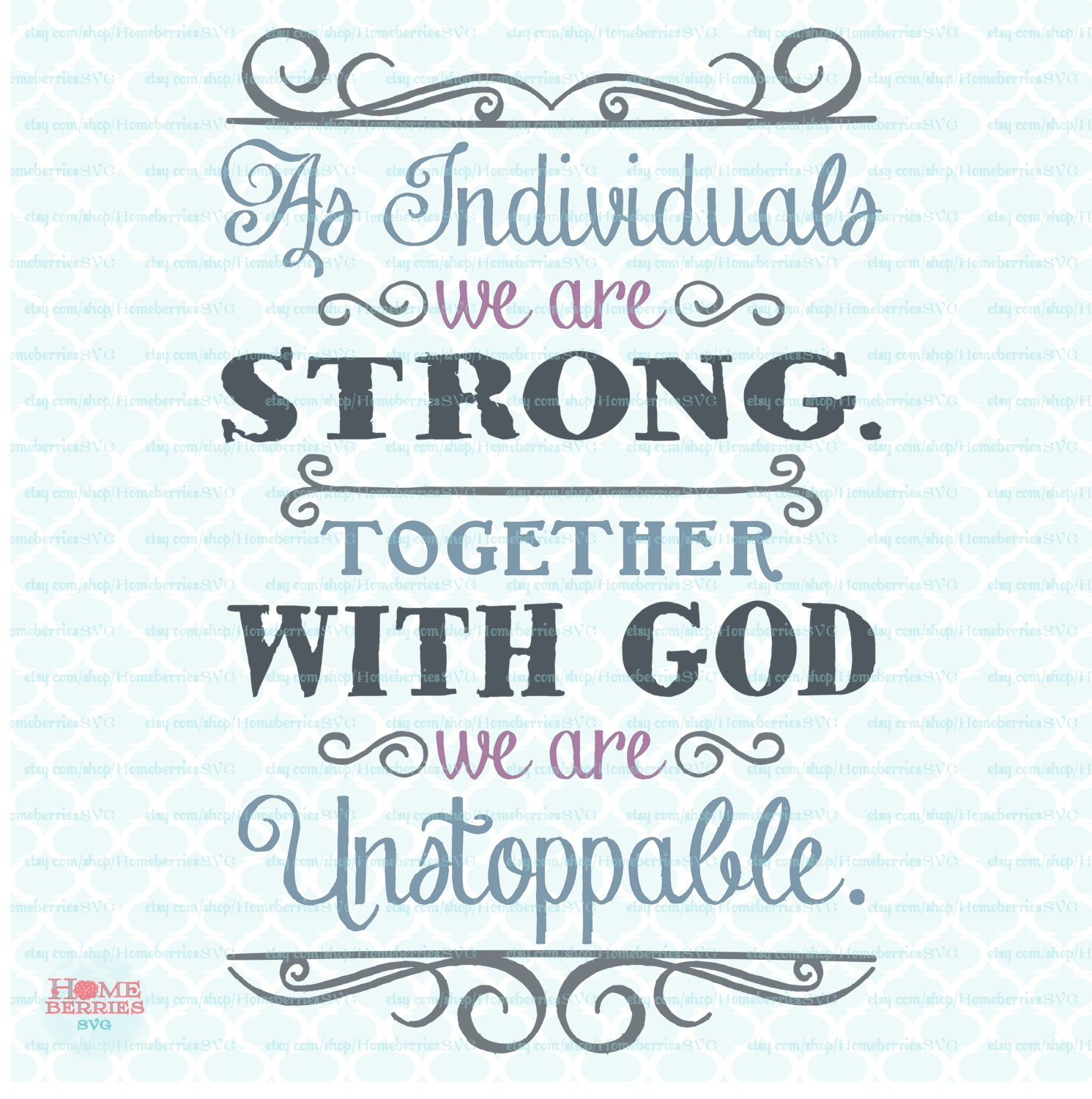 Download Unstoppable with God quote svg Religious quote svg Christian