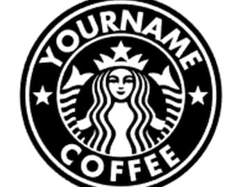 Iron On Starbucks Decal, Starbucks Sticker, DIY Starbucks, Custom Starbucks, Personalized Starbucks Logo, Starbucks Gift
