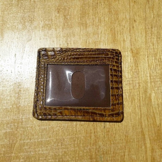 Leather Minimalist Wallet Night Club Wallet by LombardosLeather