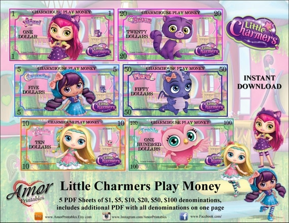Play Money Little Charmers Inspired Hazel Lavender Posie
