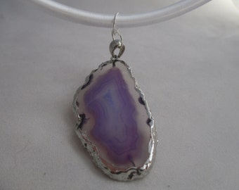 Purple Swirl Natural Stone Collar Necklace Beautiful Cord Necklace