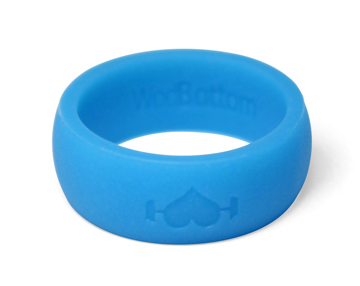 Glowinthedark Blue Silicone Wedding Ring for Men by WodBottom