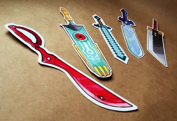 Video Game Sword Bookmark Set anime bookmark bookmark set